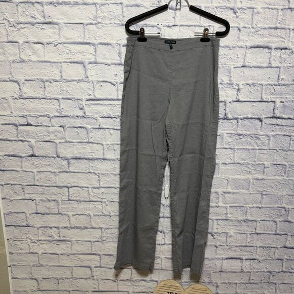 Eileen Fisher Pants - Eileen fisher gray pants linen blend